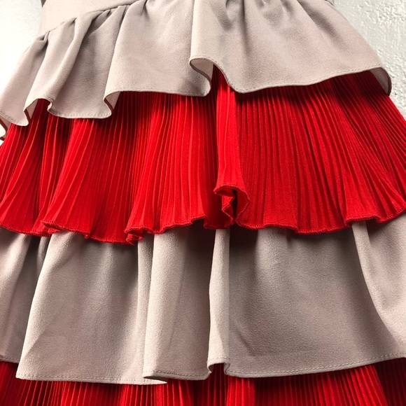 MISOPE grey and red ruffle tank dress Sz s… - Picture 4 of 11